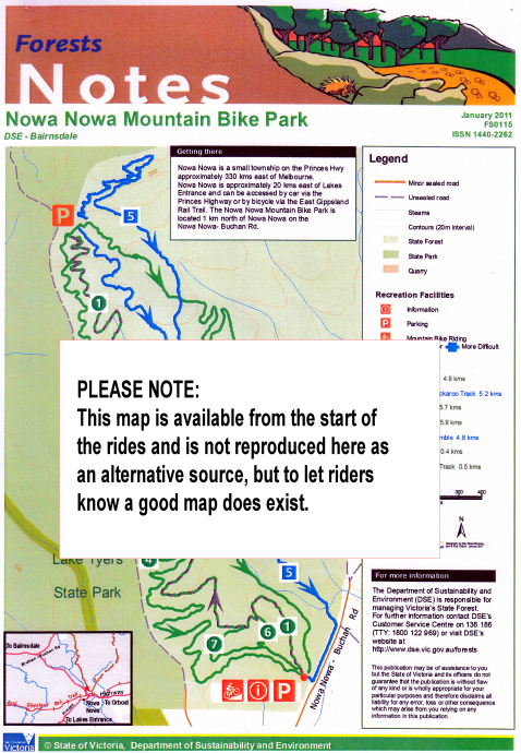 Nowa Nowa Mountain Bike Park (map resource available)