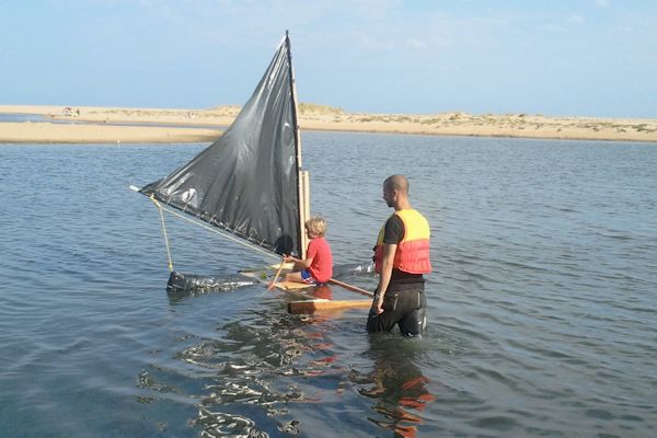 Experimental boat at Lake Tyers Beach