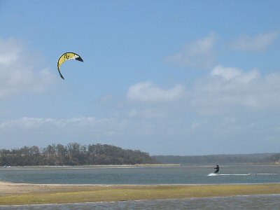 Parasailing at Lake Tyers Beach