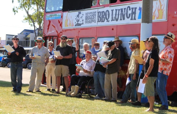 The Nowa Nowa Mens Choir at Paynesville Music Festival 2016