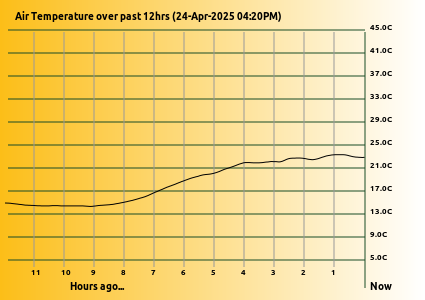 Temperature Graph last 12 Hrs