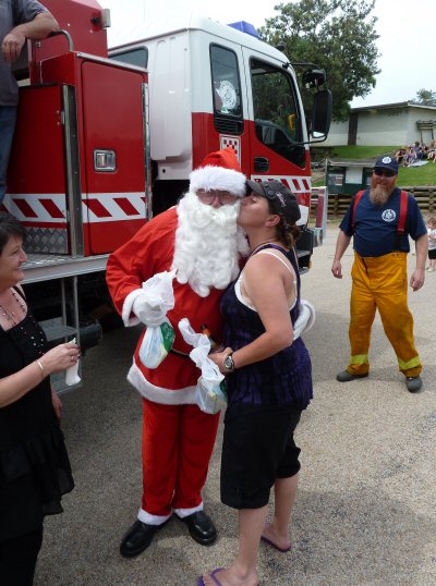 Not all hard work for Santa at Lake Tyers Beach