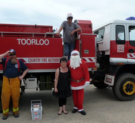 Santa and the team at lake Tyers Beach