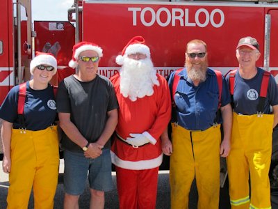 Santas real helpers at Lake Tyers Beach