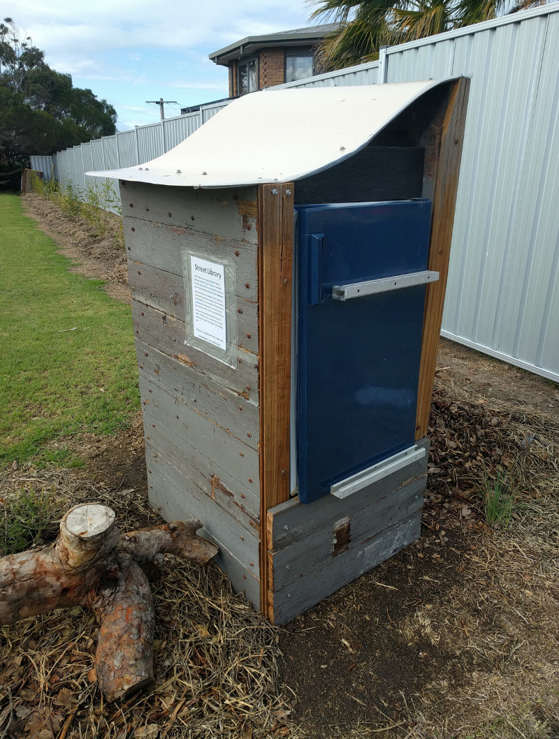 A free street library in Lake Tyers Beach