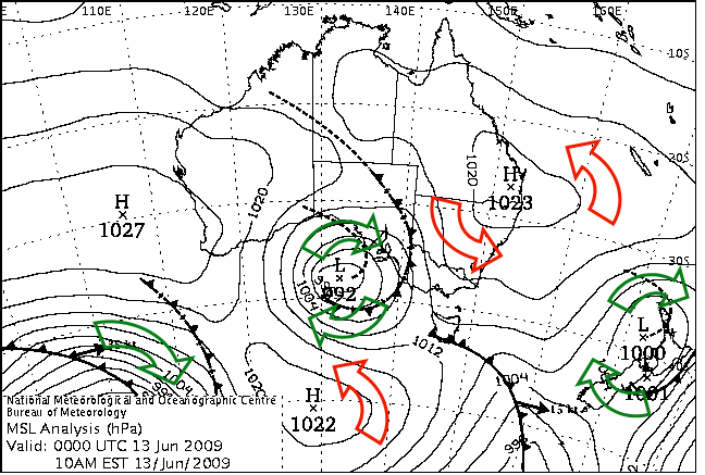 Weather Synoptic Chart Australia